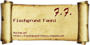 Fischgrund Fanni névjegykártya
