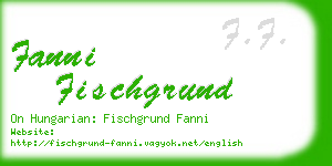 fanni fischgrund business card